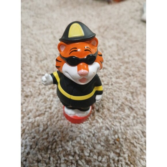 Rare Fireman Tiger Cake Topper Birthday Action Play Figure Toy 4” - Picture 4 of 4